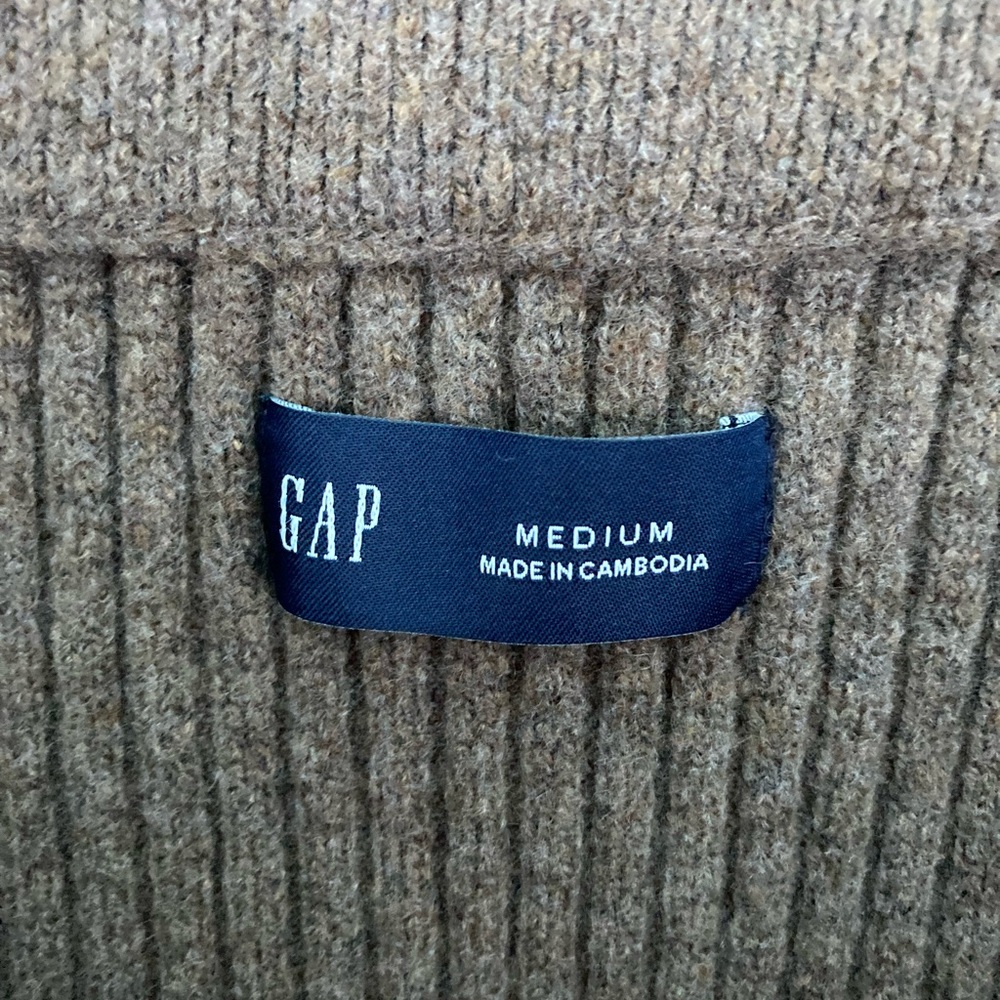 GAP | CashSoft Ribbed Midi Sweater Skirt Cozy Brown Size Medium - Picture 6 of 8
